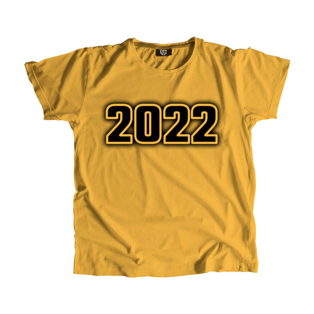 2022 Year Men Unisex T-Shirt (Golden Yellow)