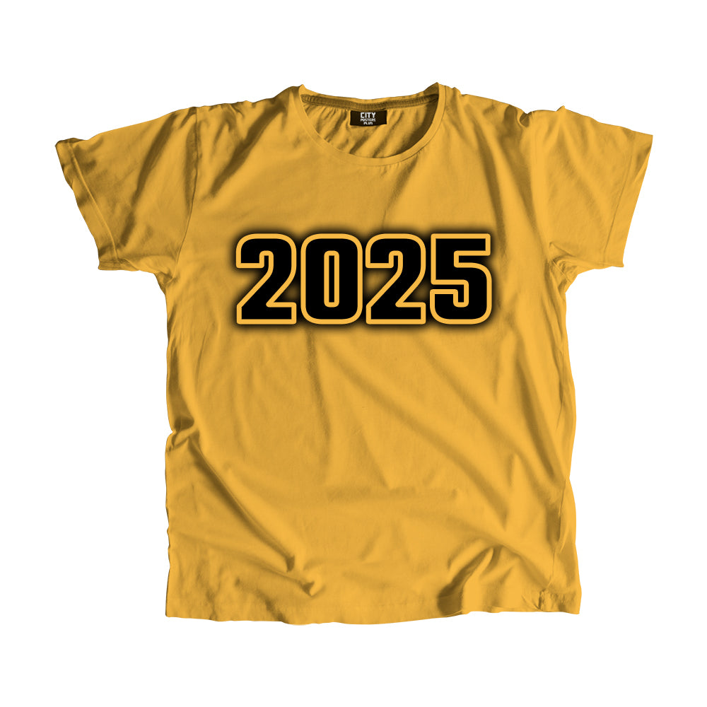 2025 Year Men Unisex T-Shirt (Golden Yellow)