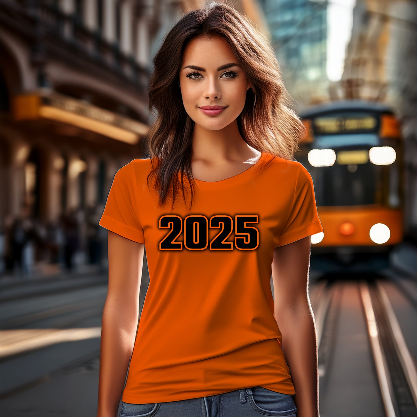 2025 Year Women T-Shirt (Orange)