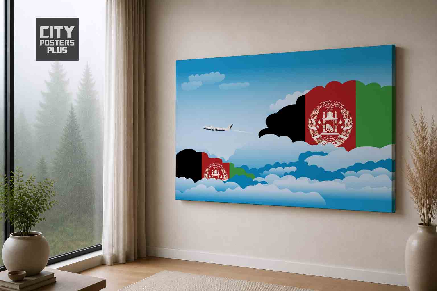 Afghanistan Day Clouds Canvas Framed Prints | Country & City Wall Art | City Posters Plus