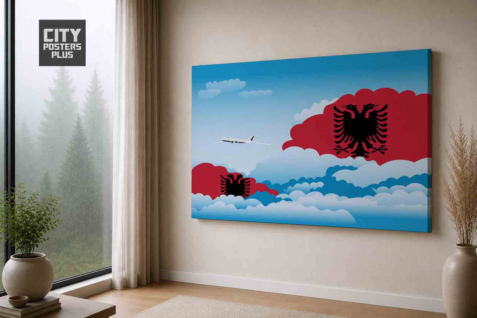 Albania Day Clouds Canvas Framed Prints | Country & City Wall Art | City Posters Plus