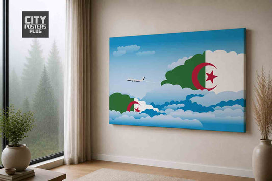 Algeria Day Clouds Canvas Framed Prints | Country & City Wall Art | City Posters Plus