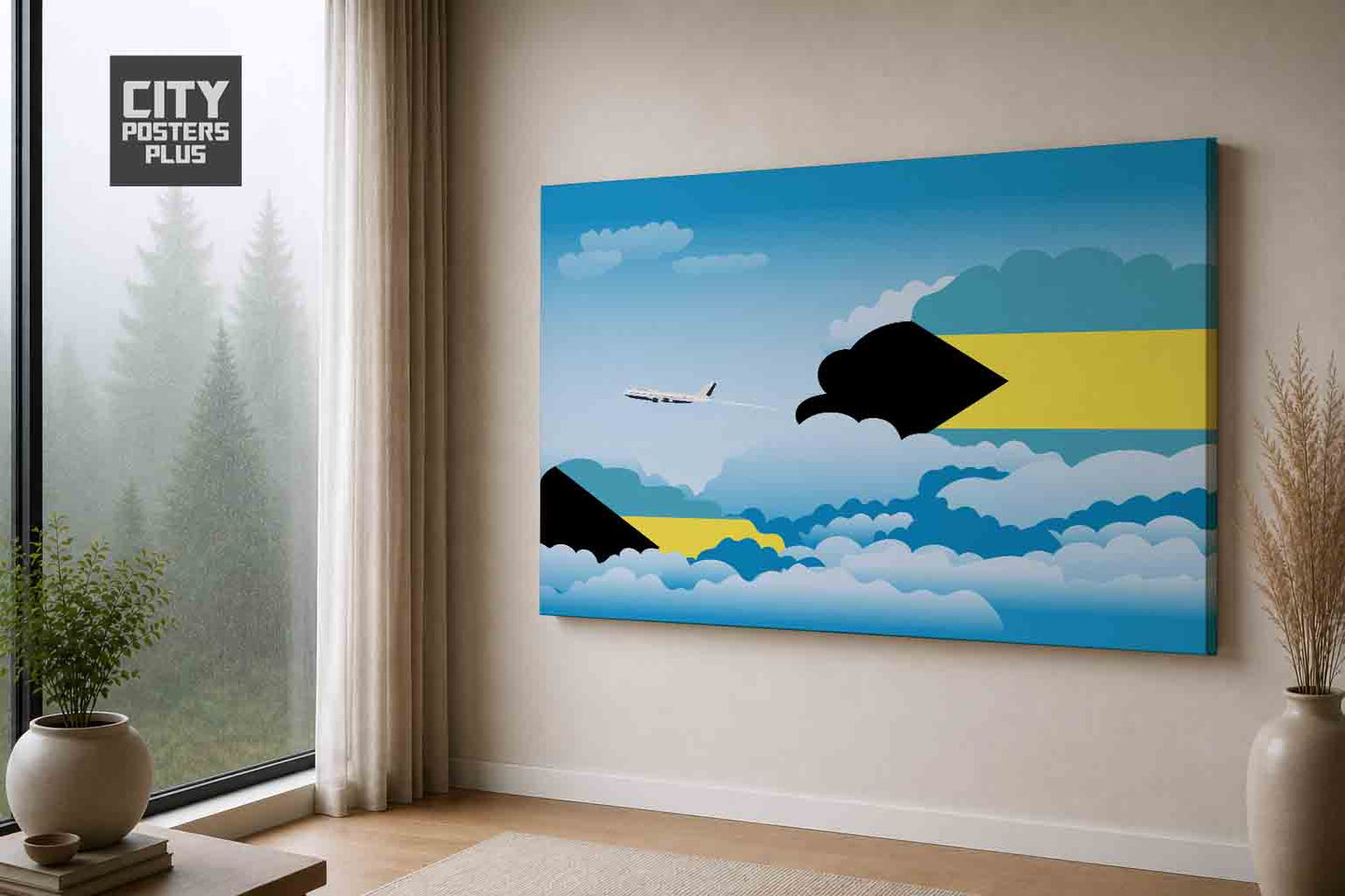Bahamas Day Clouds Canvas Framed Prints | Country & City Wall Art | City Posters Plus