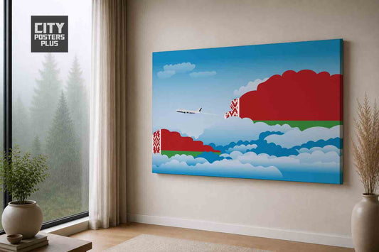 Belarus Day Clouds Canvas Framed Prints | Country & City Wall Art | City Posters Plus