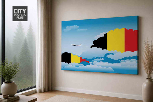 Belgium Day Clouds Canvas Framed Prints | Country & City Wall Art | City Posters Plus