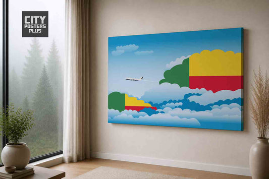Benin Day Clouds Canvas Framed Prints | Country & City Wall Art | City Posters Plus