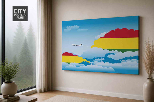Bolivia Day Clouds Canvas Framed Prints | Country & City Wall Art | City Posters Plus