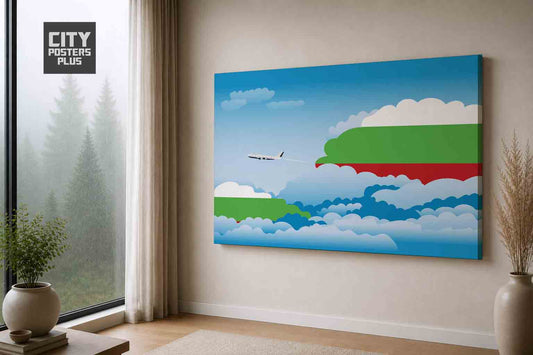 Bulgaria Day Clouds Canvas Framed Prints | Country & City Wall Art | City Posters Plus
