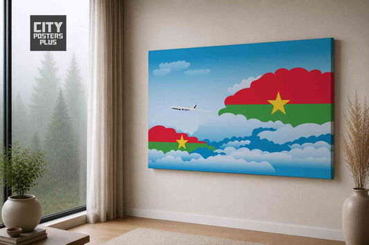 Burkina Faso Day Clouds Canvas Framed Prints | Country & City Wall Art | City Posters Plus