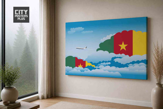 Cameroon Day Clouds Canvas Framed Prints | Country & City Wall Art | City Posters Plus