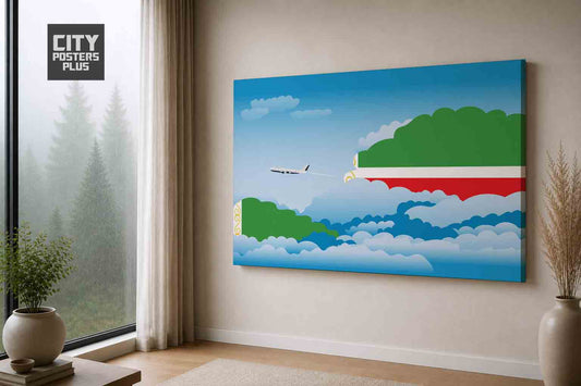 Chechen Republic Day Clouds Canvas Framed Prints | Country & City Wall Art | City Posters Plus