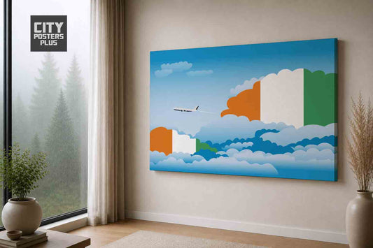 Cote D'Ivoire Day Clouds Canvas Framed Prints | Country & City Wall Art | City Posters Plus