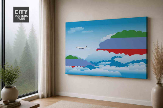 Dagestan Day Clouds Canvas Framed Prints | Country & City Wall Art | City Posters Plus