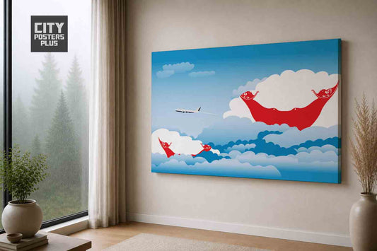Easter Island  Rapa Nui Day Clouds Canvas Framed Prints | Country & City Wall Art | City Posters Plus