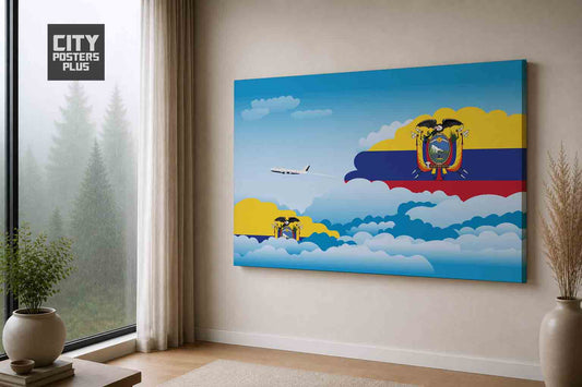 Ecuador Day Clouds Canvas Framed Prints | Country & City Wall Art | City Posters Plus