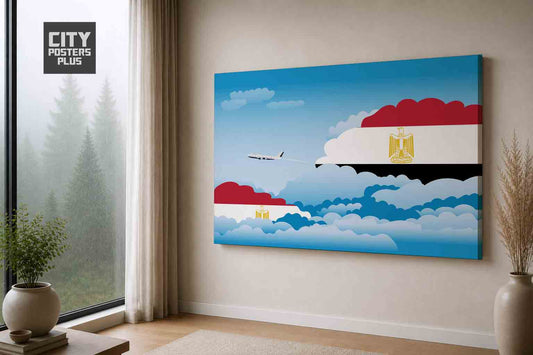 Egypt Day Clouds Canvas Framed Prints | Country & City Wall Art | City Posters Plus