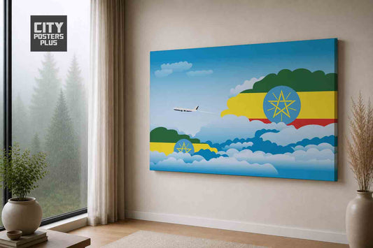 Ethiopia Day Clouds Canvas Framed Prints | Country & City Wall Art | City Posters Plus
