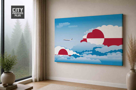 Greenland Day Clouds Canvas Framed Prints | Country & City Wall Art | City Posters Plus