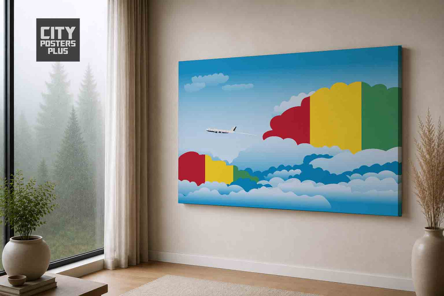 GuineaBissau Day Clouds Canvas Framed Prints | Country & City Wall Art | City Posters Plus