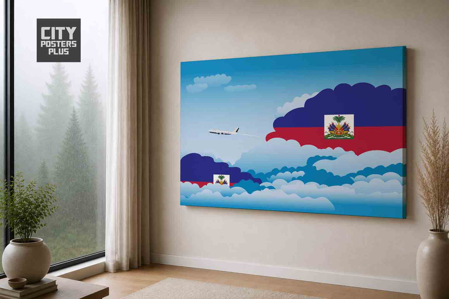 Haiti Day Clouds Canvas Framed Prints | Country & City Wall Art | City Posters Plus