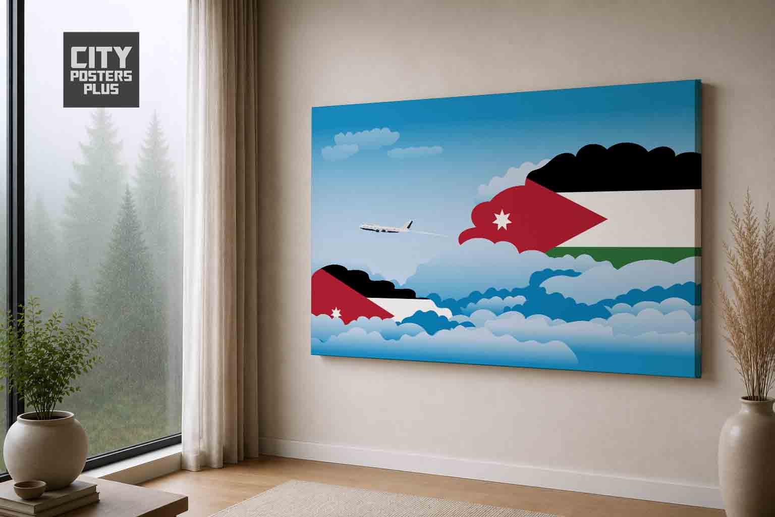 Jordan Day Clouds Canvas Framed Prints | Country & City Wall Art | City Posters Plus