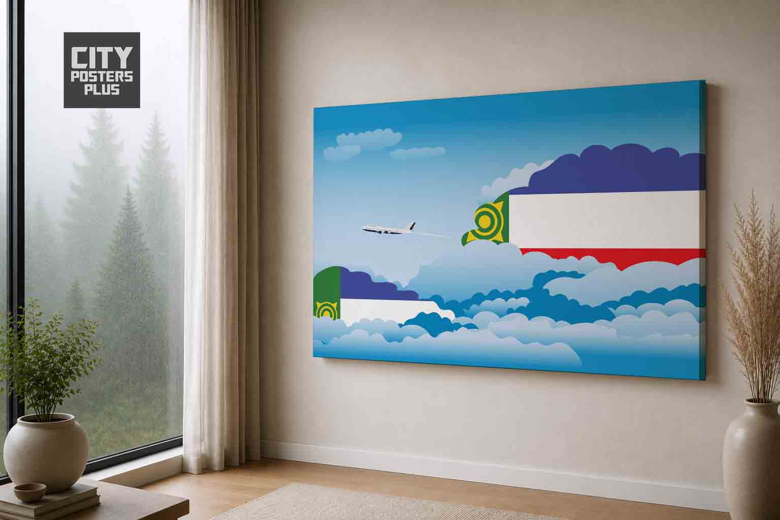 Khakassia Day Clouds Canvas Framed Prints | Country & City Wall Art | City Posters Plus