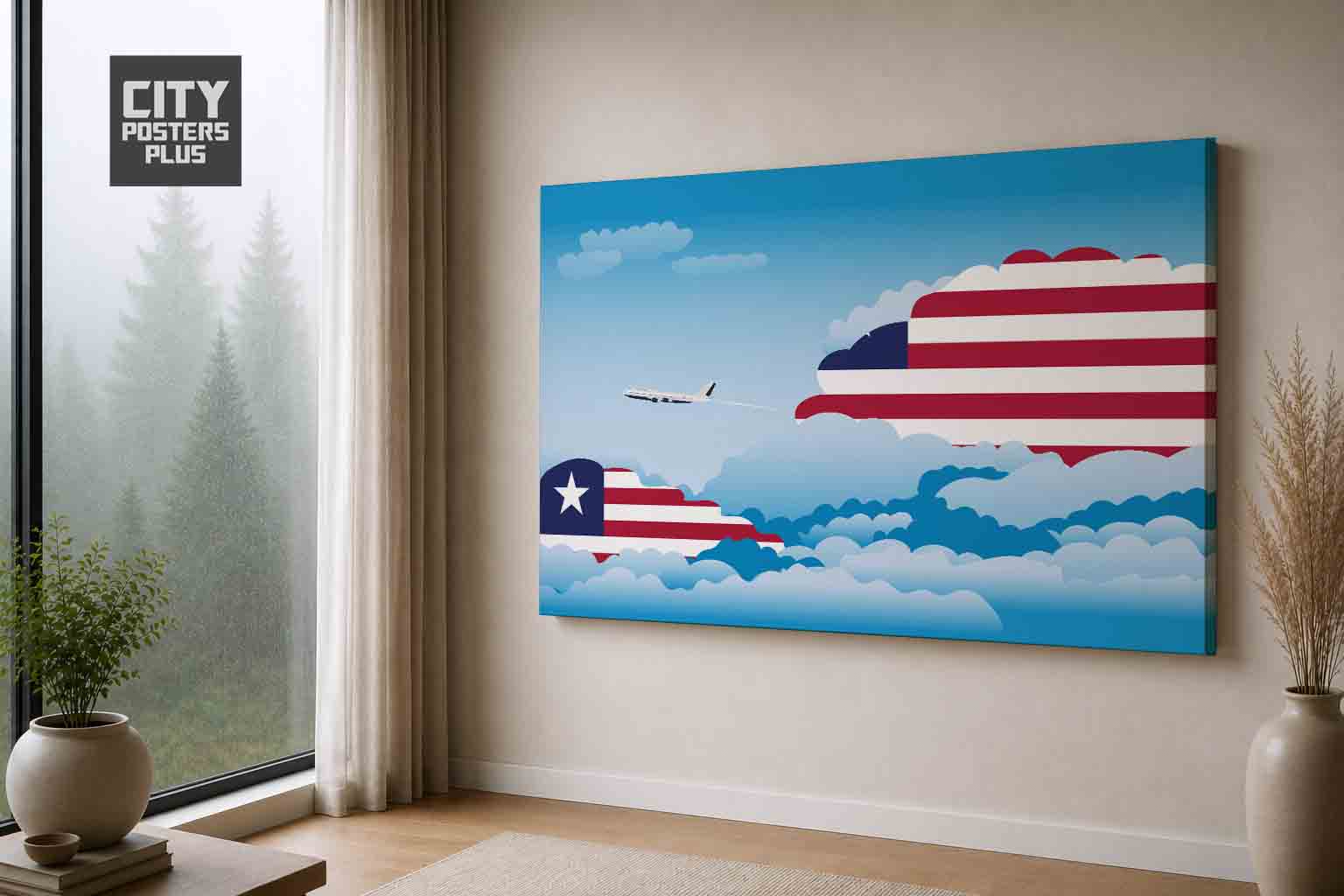 Liberia Day Clouds Canvas Framed Prints | Country & City Wall Art | City Posters Plus