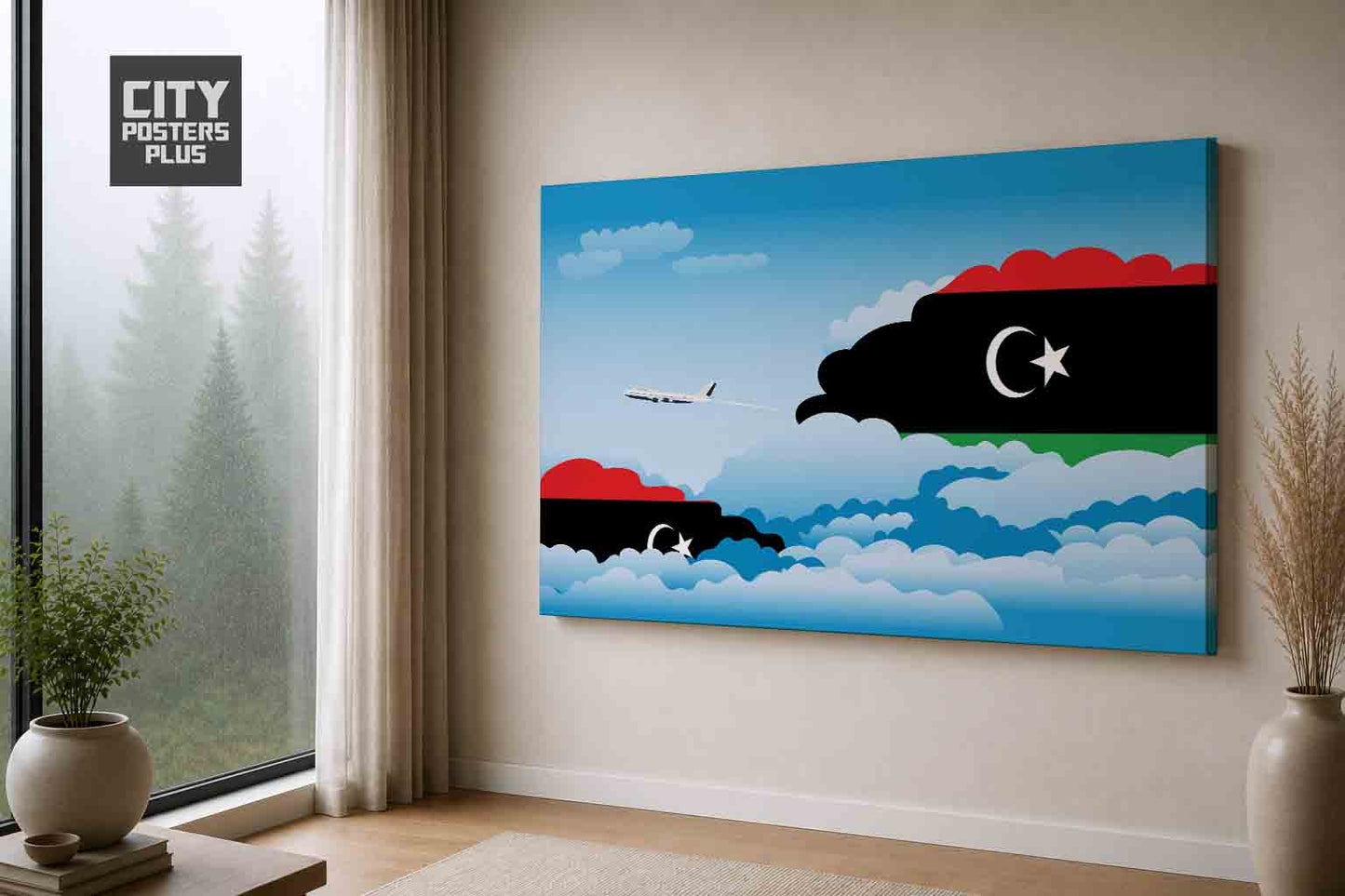 Libya Day Clouds Canvas Framed Prints | Country & City Wall Art | City Posters Plus