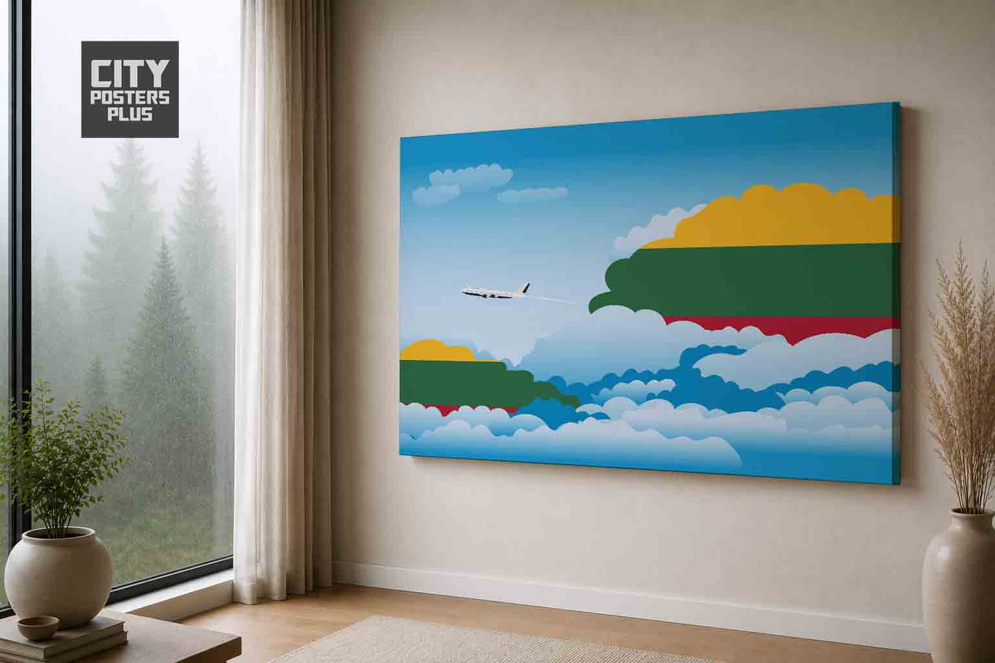 Lithuania Day Clouds Canvas Framed Prints | Country & City Wall Art | City Posters Plus