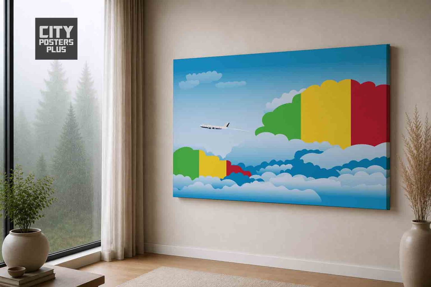 Mali Day Clouds Canvas Framed Prints | Country & City Wall Art | City Posters Plus