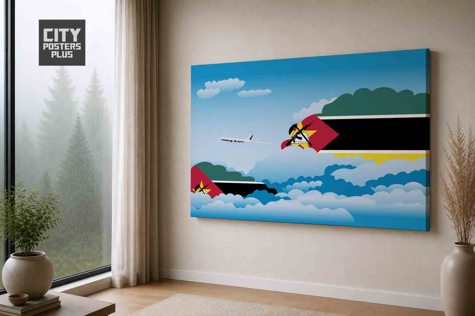 Mozambique Day Clouds Canvas Framed Prints | Country & City Wall Art | City Posters Plus