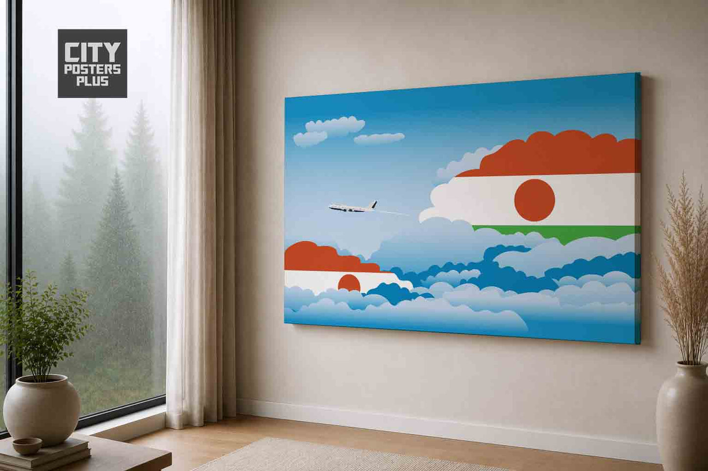Niger Day Clouds Canvas Framed Prints | Country & City Wall Art | City Posters Plus