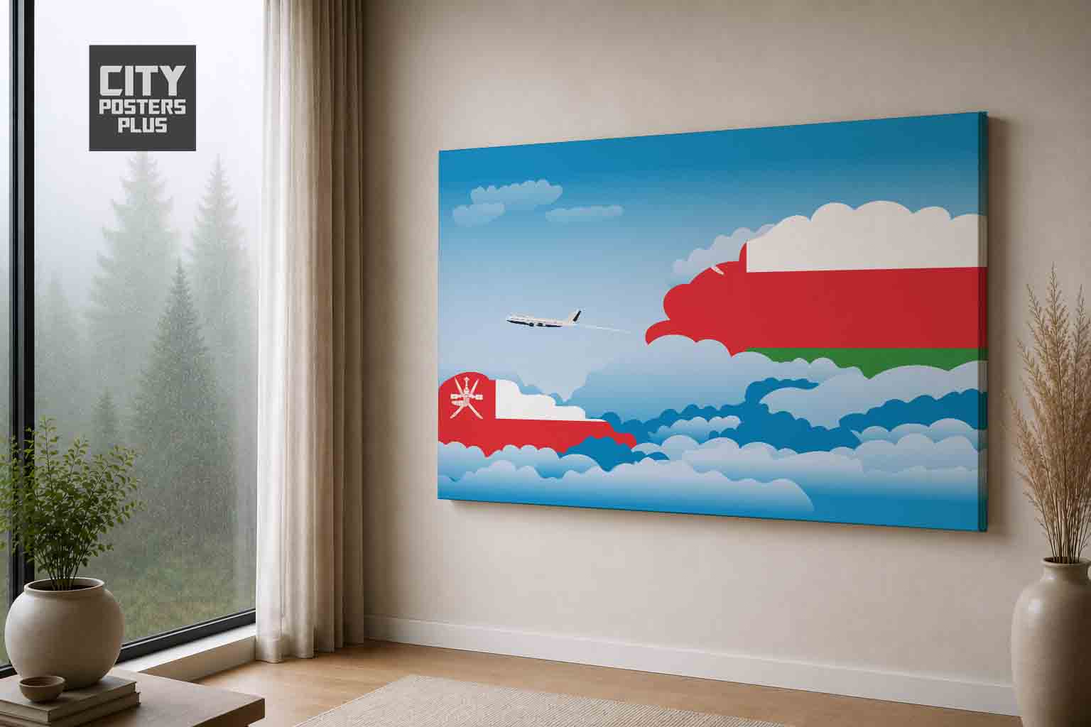 Oman Day Clouds Canvas Framed Prints | Country & City Wall Art | City Posters Plus