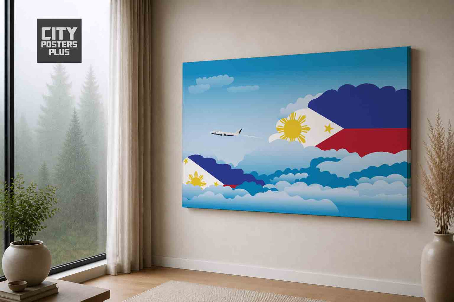 Philippines Day Clouds Canvas Framed Prints | Country & City Wall Art | City Posters Plus