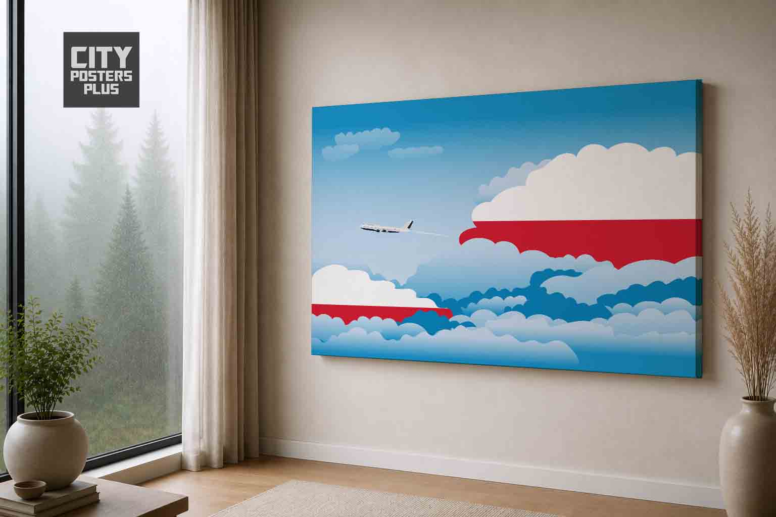 Poland Day Clouds Canvas Framed Prints | Country & City Wall Art | City Posters Plus