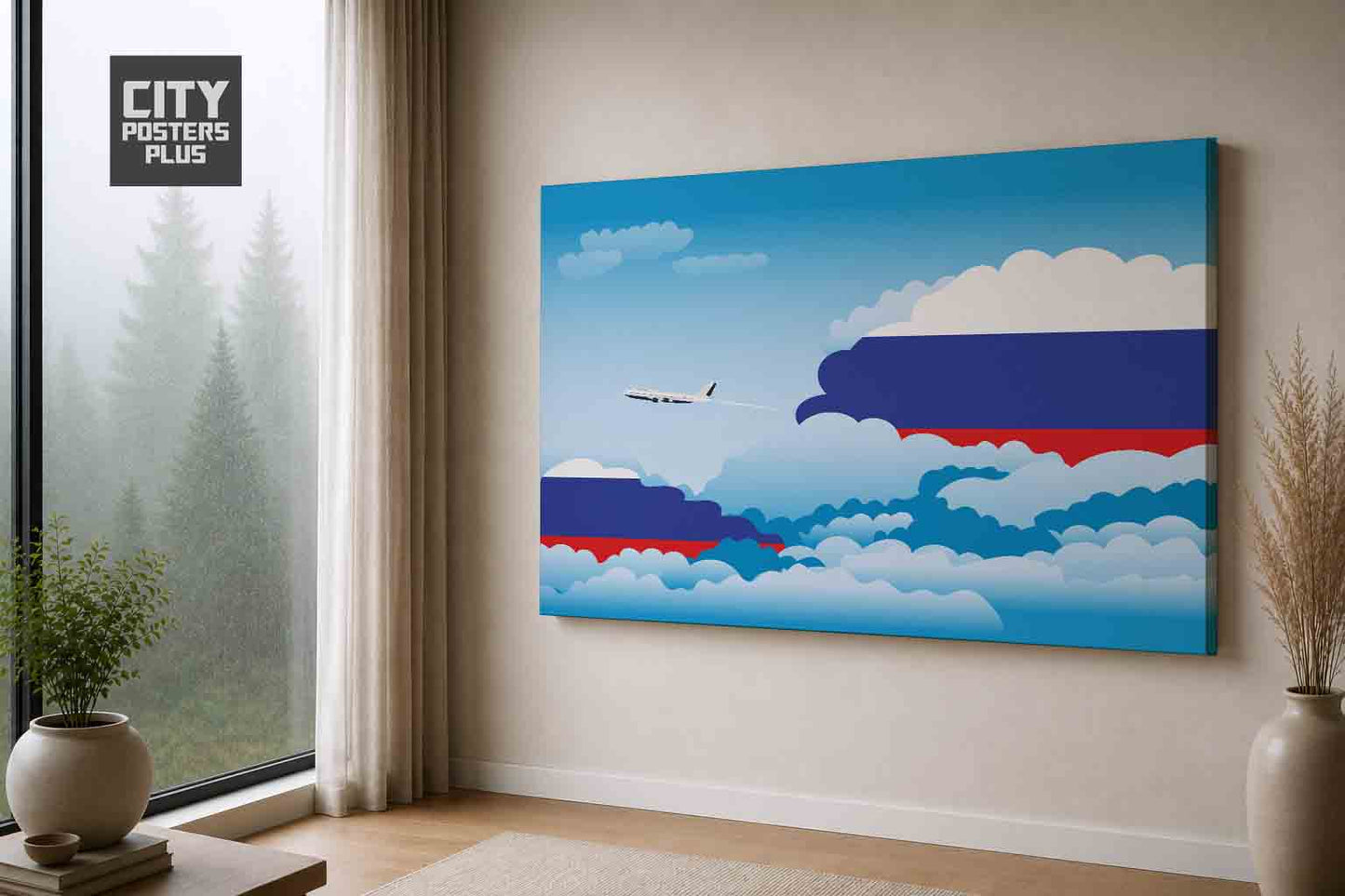 Russia Day Clouds Canvas Framed Prints | Country & City Wall Art | City Posters Plus