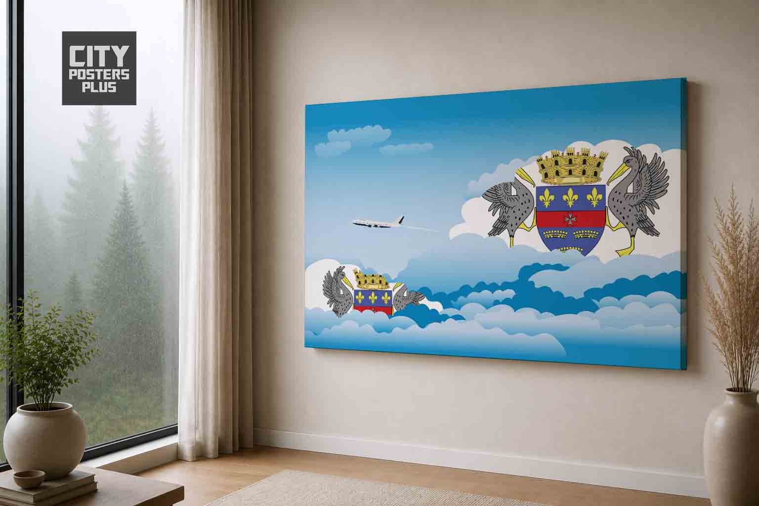 Saint Barthelemy Day Clouds Canvas Framed Prints | Country & City Wall Art | City Posters Plus