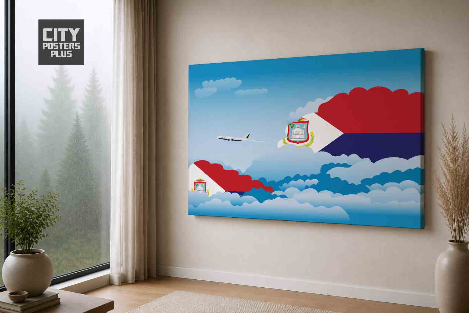 Saint Martin Day Clouds Canvas Framed Prints | Country & City Wall Art | City Posters Plus