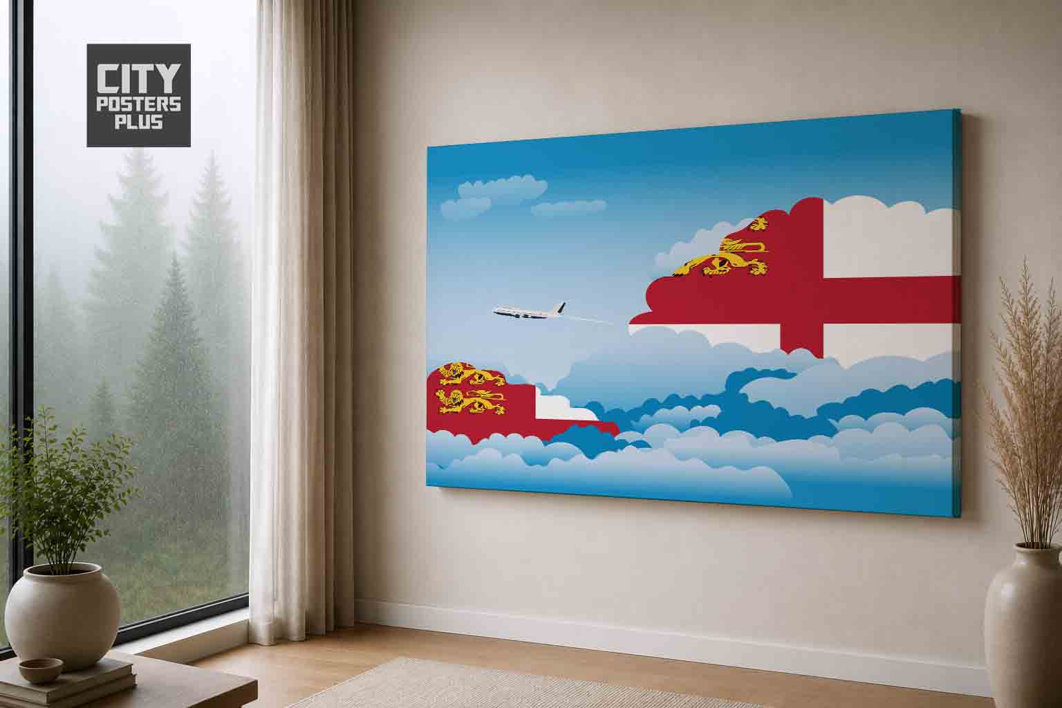 Sark Day Clouds Canvas Framed Prints | Country & City Wall Art | City Posters Plus