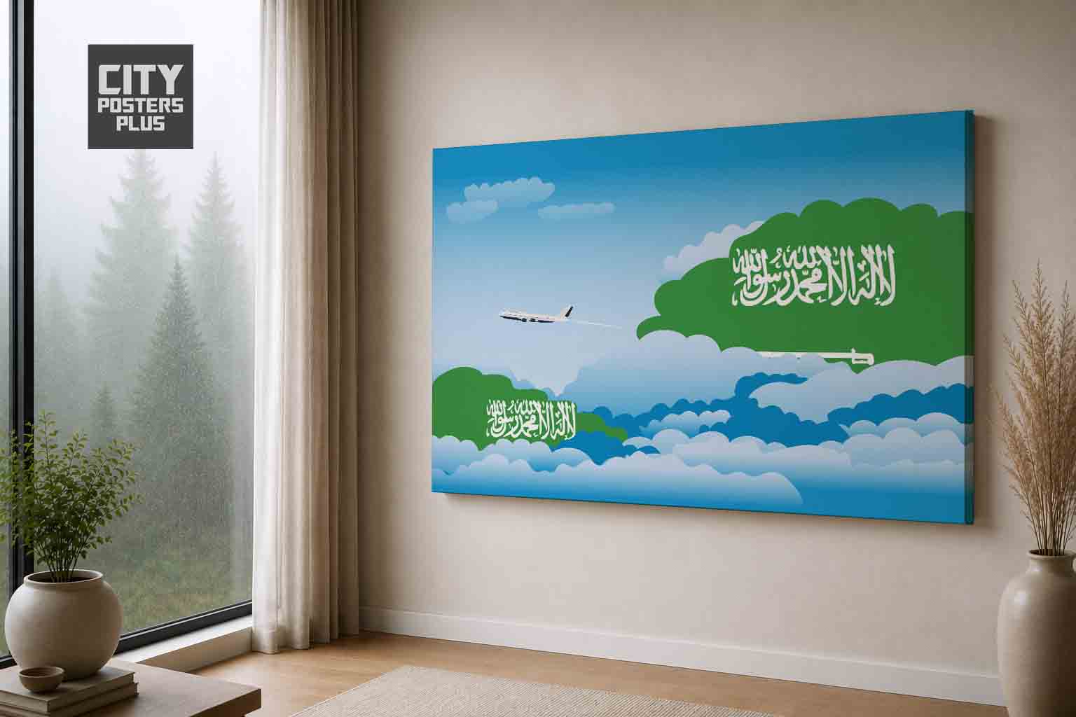Saudi Arabia Day Clouds Canvas Framed Prints | Country & City Wall Art | City Posters Plus