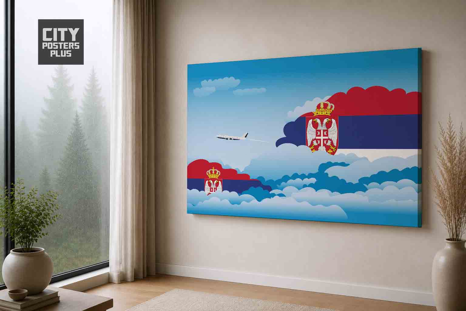 Serbia Day Clouds Canvas Framed Prints | Country & City Wall Art | City Posters Plus