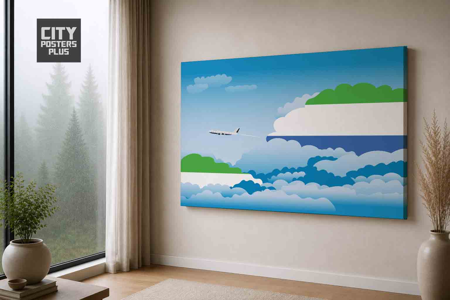 Sierra Leone Day Clouds Canvas Framed Prints | Country & City Wall Art | City Posters Plus