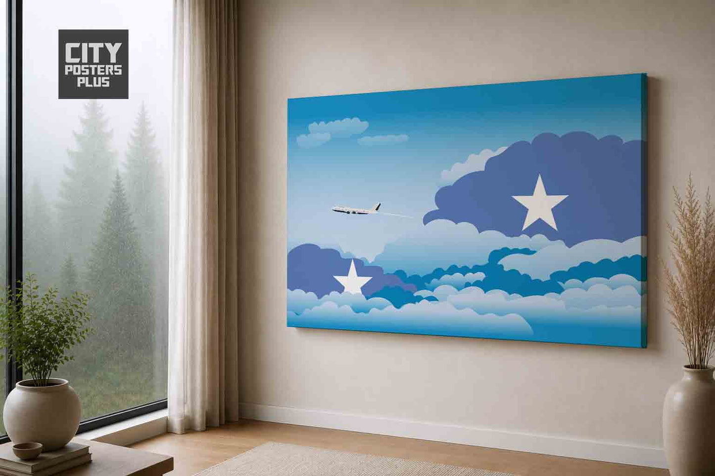 Somalia Day Clouds Canvas Framed Prints | Country & City Wall Art | City Posters Plus