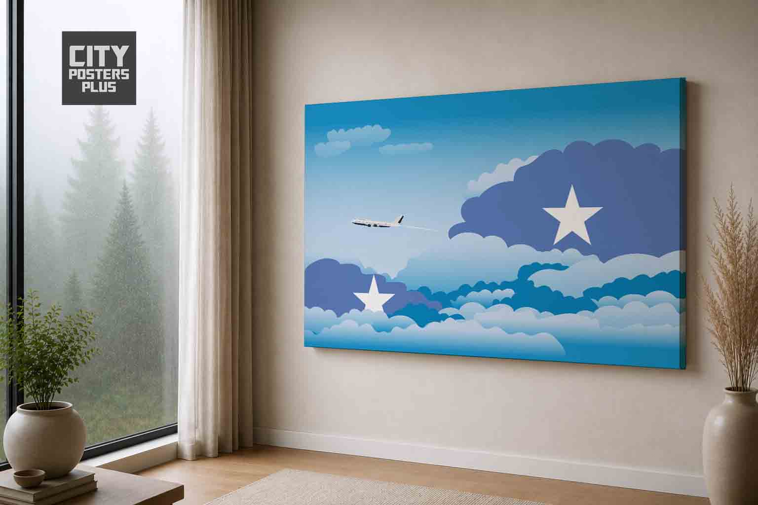 Somalia Day Clouds Canvas Framed Prints | Country & City Wall Art | City Posters Plus