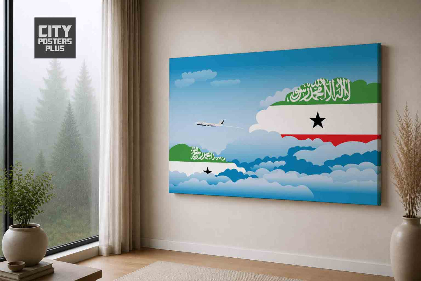 Somaliland Day Clouds Canvas Framed Prints | Country & City Wall Art | City Posters Plus
