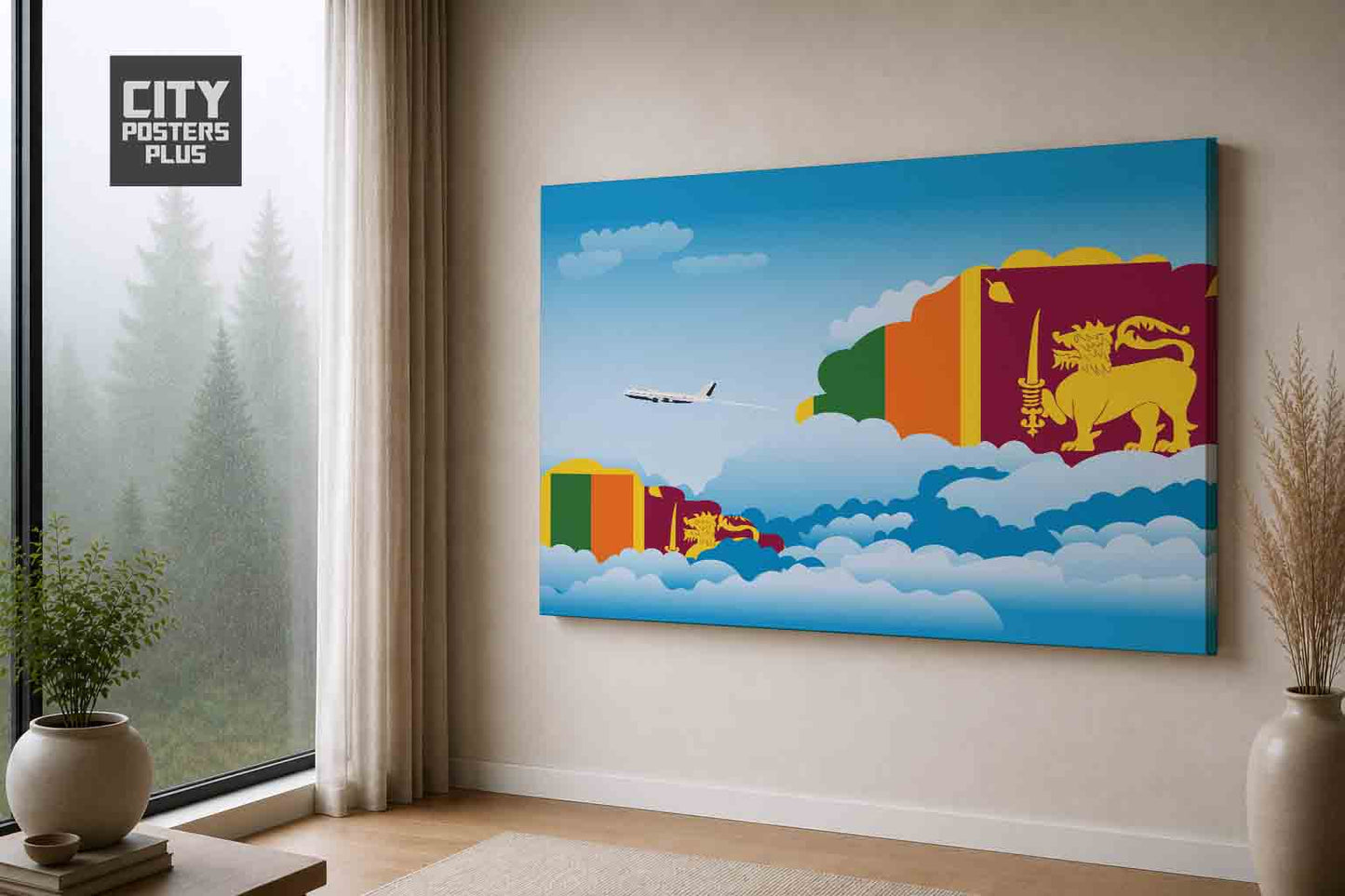 Sri Lanka Day Clouds Canvas Framed Prints | Country & City Wall Art | City Posters Plus