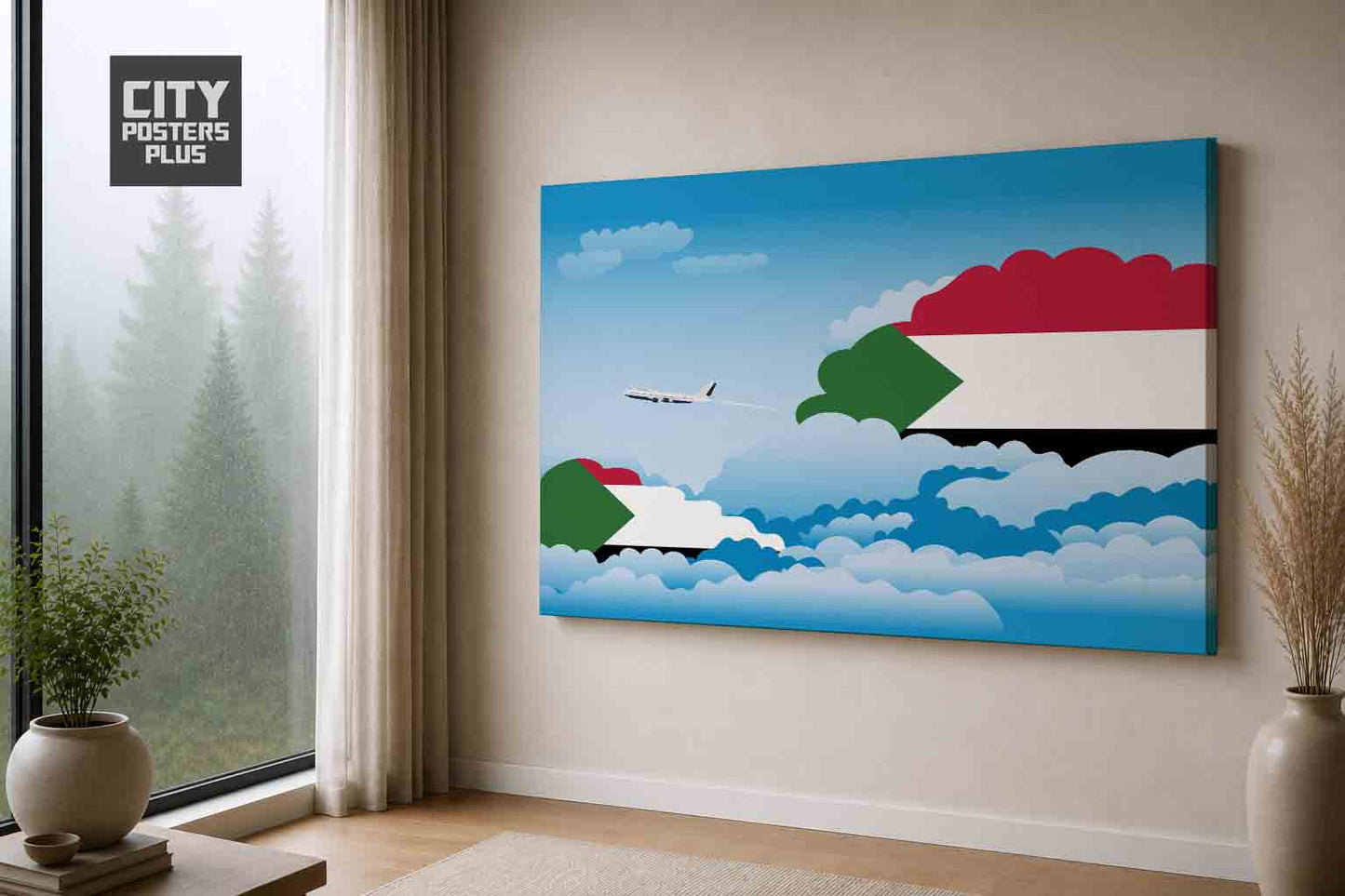 Sudan Day Clouds Canvas Framed Prints | Country & City Wall Art | City Posters Plus