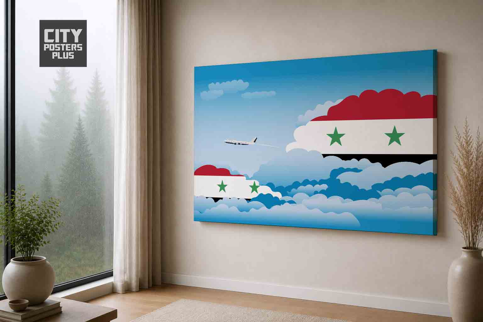 Syria Day Clouds Canvas Framed Prints | Country & City Wall Art | City Posters Plus