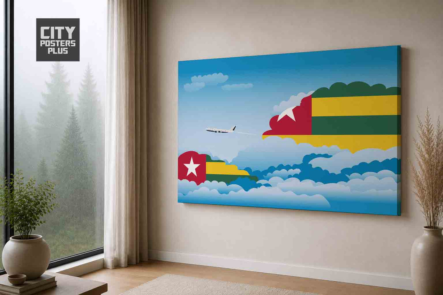Togo Day Clouds Canvas Framed Prints | Country & City Wall Art | City Posters Plus