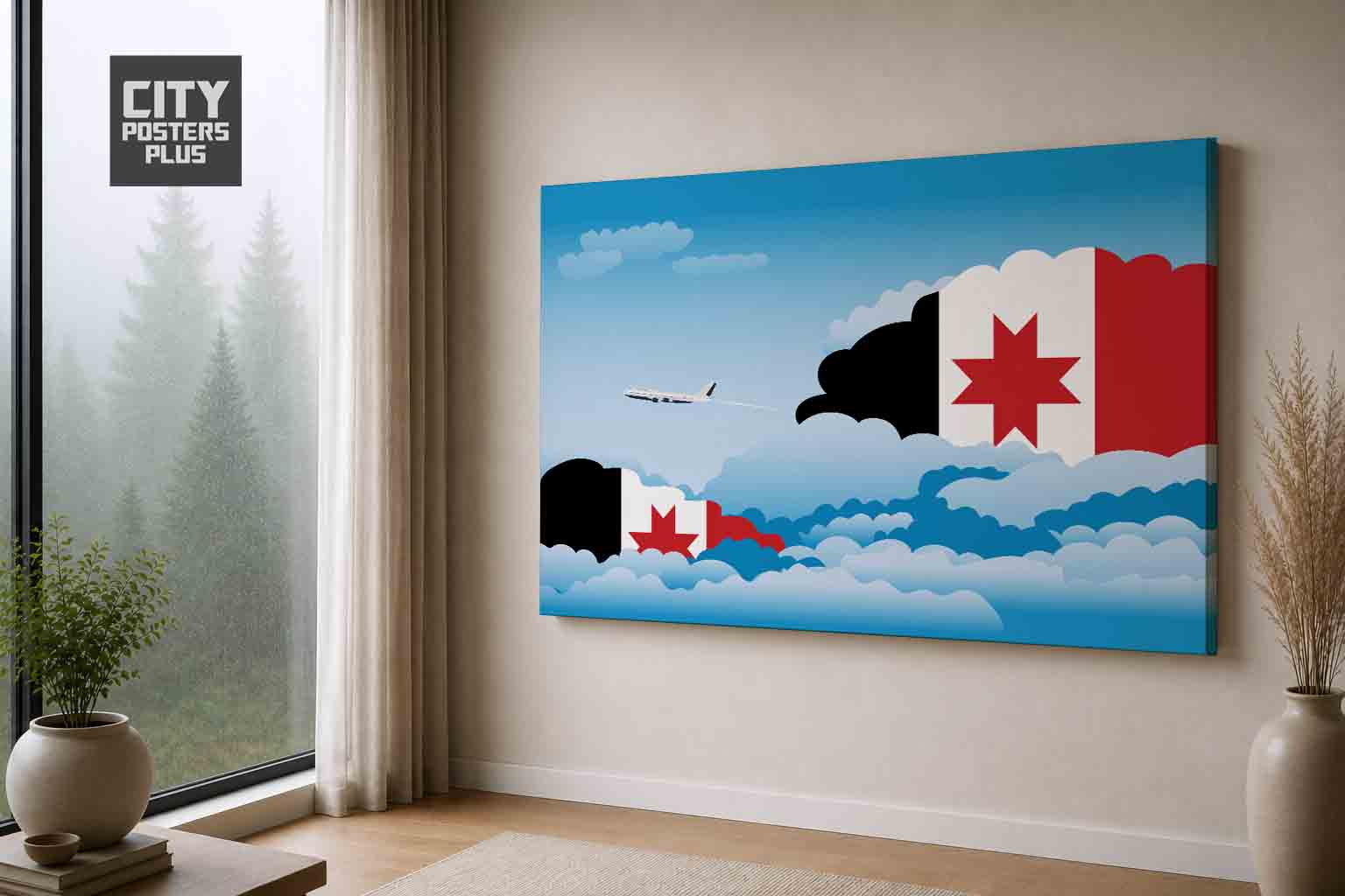 Udmurtia Day Clouds Canvas Framed Prints | Country & City Wall Art | City Posters Plus